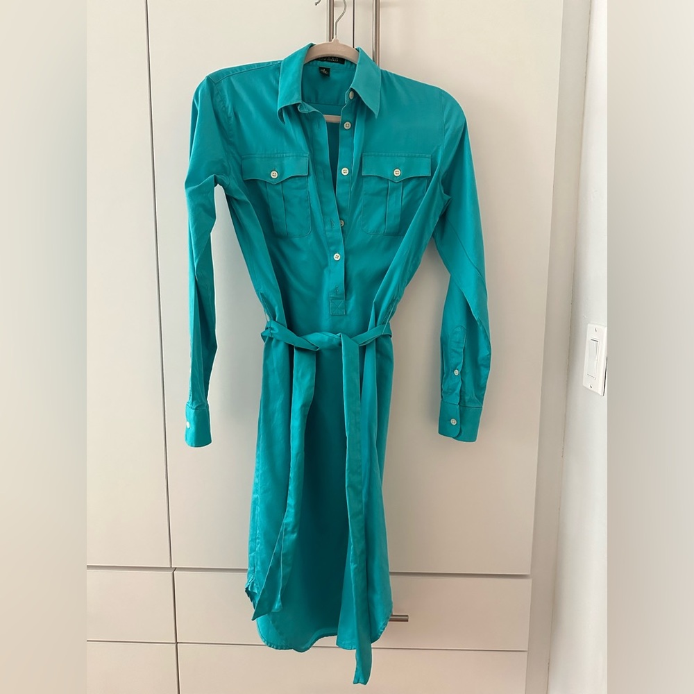 Lauren Ralph Lauren teal shirt dress